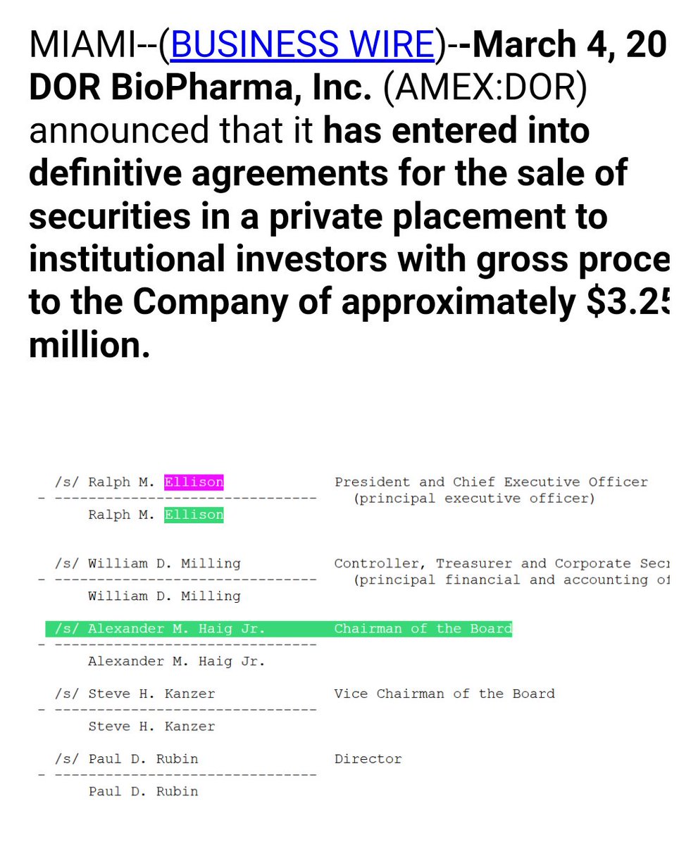 In 1995, Ghislaine Corp. was officially founded by Epstein and Amanda J. Ellison. Dr. Ralph M Ellison was CEO of DOR BioPharma Inc., a small company processing ricin, a powerful toxin. Alexander Haig was appointed Board Chairman of DOR in 2003.