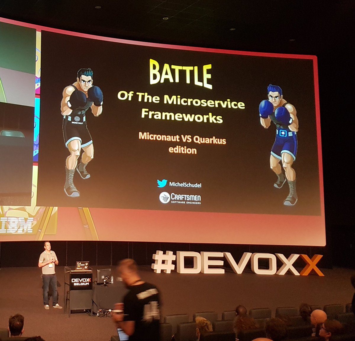 Stykha's tweet photo. Who is going to win? #devoxx https://t.co/PigpyRNwfl