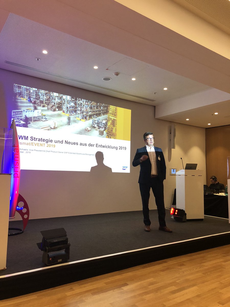 Vielen Dank an Jörg Michaelis von der <a href="/SAP/">SAP</a> für den spannenden Vortrag zur EWM Strategie und Neues aus der Entwicklung 2019!  #prismatgmbh