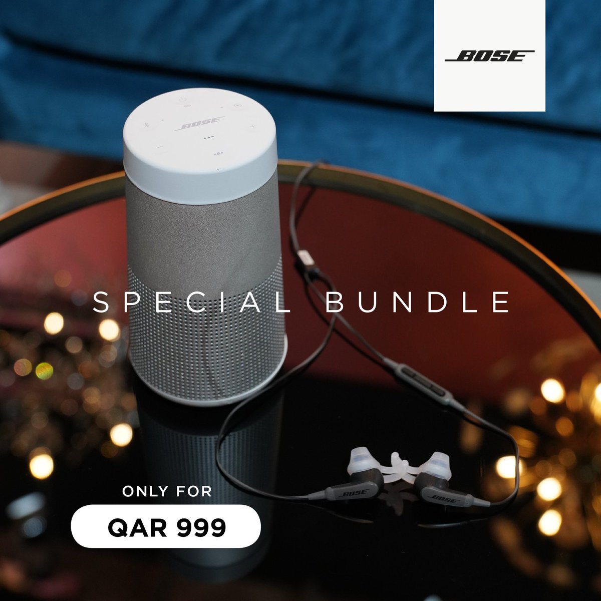 iSpace_Qatar's tweet photo. KILLER BUNDLE FROM BOSE.
SoundLink Revolve Bluetooth speaker with SoundSport wired headphones ONLY FOR QAR 999 instead of QAR 1,449.
#BoseQatar #iSpace https://t.co/67ZTjYc8zH