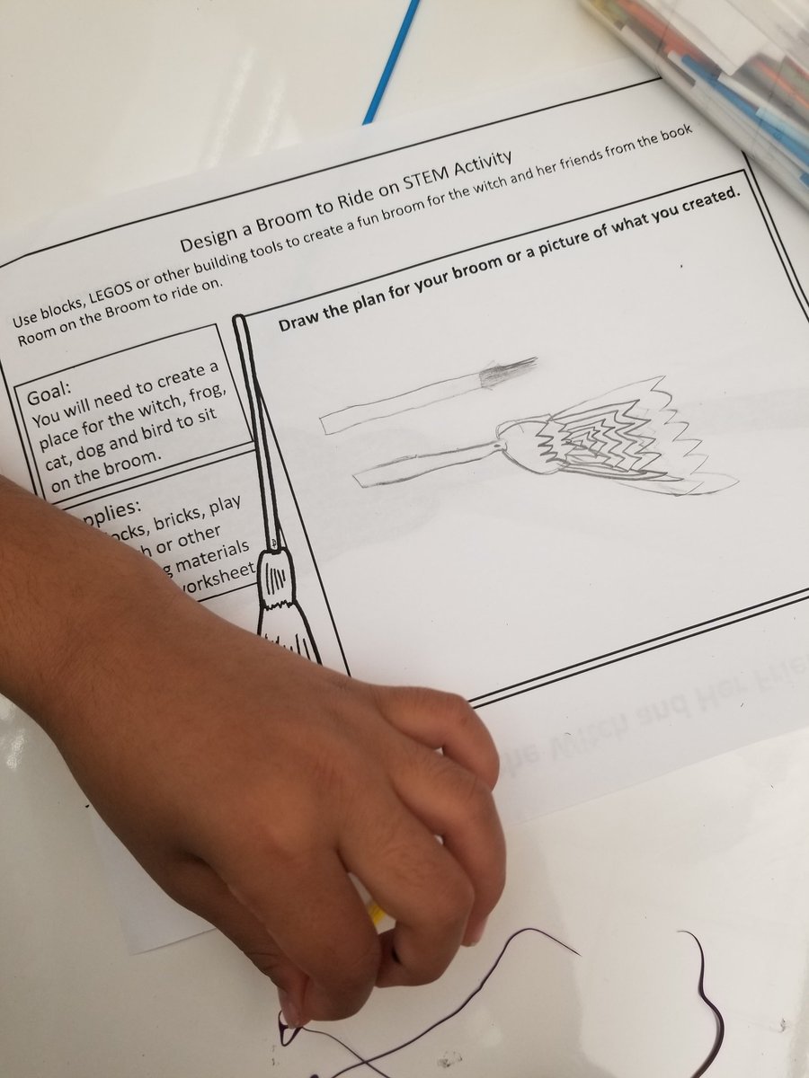 MiduraLibrarian's tweet photo. Post Halloween #STEAMaker fun! Room on the Broom enrichment activity. Loved the conversations, collaborations and reflections made by our super 2nd graders in Mrs. Yates' class😊❤🎃 #BBRocks #STEAMlife #STEAM #STEAMHalloween #STEAMedu https://t.co/loSbsiLQ5I