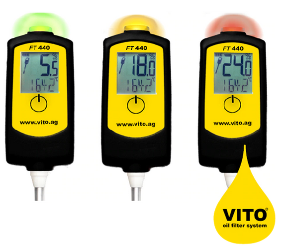 VITO_fryfilter's tweet photo. Never ever change your oil too early or too late again. You will know the exact moment when to change your frying oil by measuring the quality with the FT440.
Visit https://t.co/fzDg524cOA or send us a message for more information! #vitofryfilter #vitooil https://t.co/wtnwVjXsgg