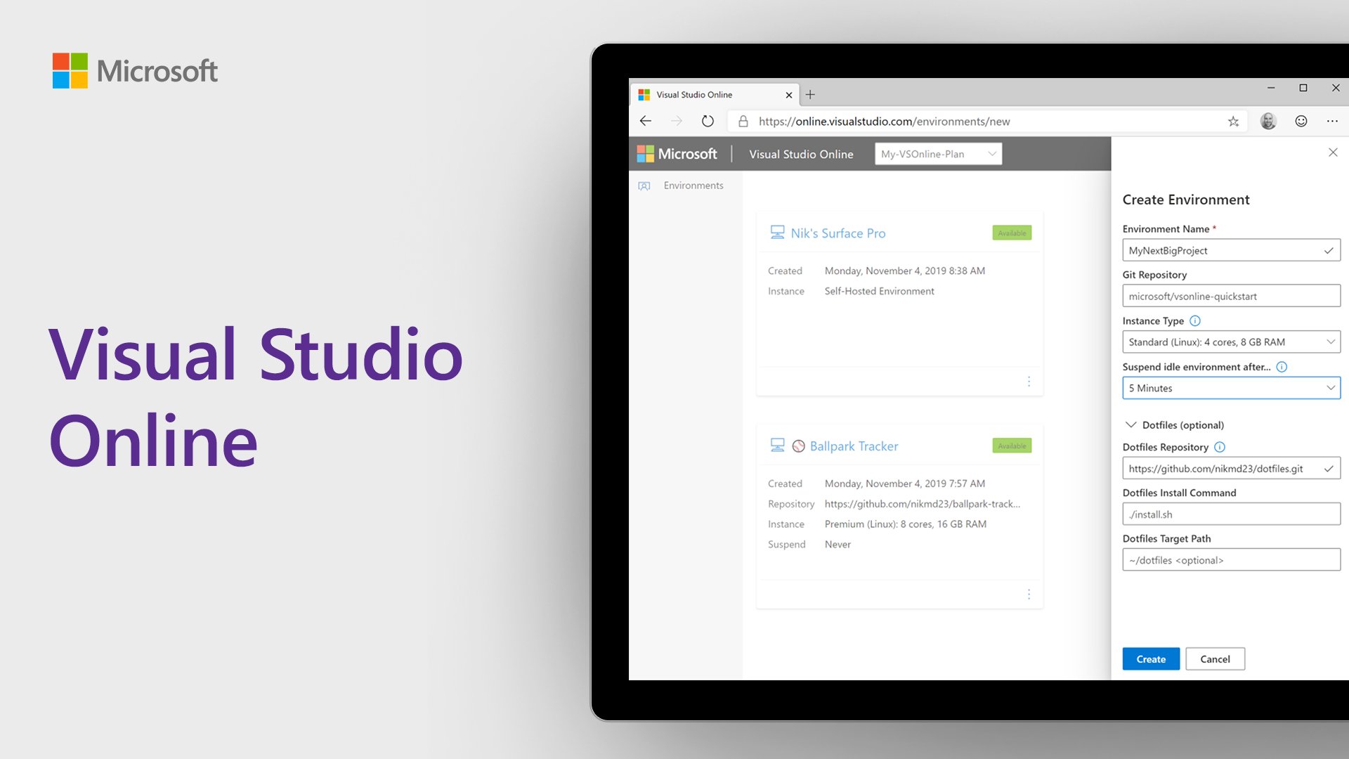 Microsoft Visual Studio Twitterren: "Announcing Visual Studio Online! Check  out the newest member of the #VisualStudio family bringing cloud-powered  development environments: for your daily work, a side project, or reviewing  a PR –