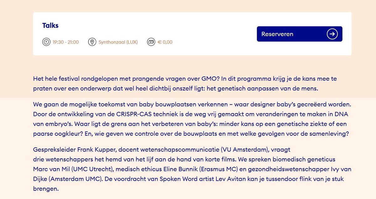 Erfocentrum's tweet image. 9 nov: City Lab van NEMO én een talkshow tijdens #InScience over hoe we #DNA-technologie op een verantwoorde manier kunnen inzetten. Kom naar Nijmegen!
bit.ly/2C7T5OK en bit.ly/32iBLB7 #DNAdialoog @VSOPzeldzaam @marcvanmil @npvzorgnl @NEMOkennislink