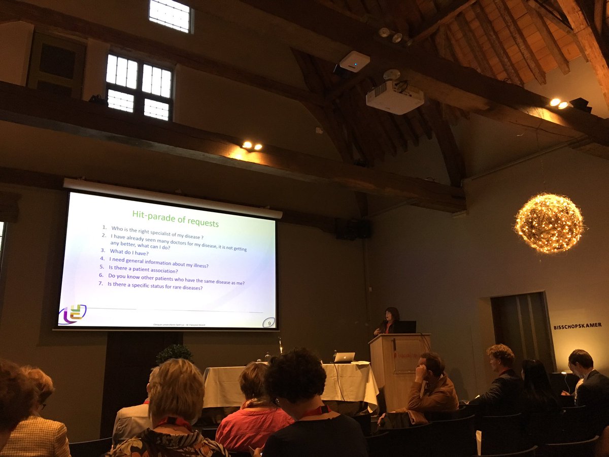 ERDERA_org's tweet photo. #ibrd19 ✅ Dr #MarieFrancoiseVincent @ClinUnivStLuc ➡️ #organization of a #raredisease center: #experiences of a #clinical #biologist 👏 @ITN_PROFILE @irdirc #research #patient #patientgroups #advocacy #science #scicomm https://t.co/lU2s60Ynr1