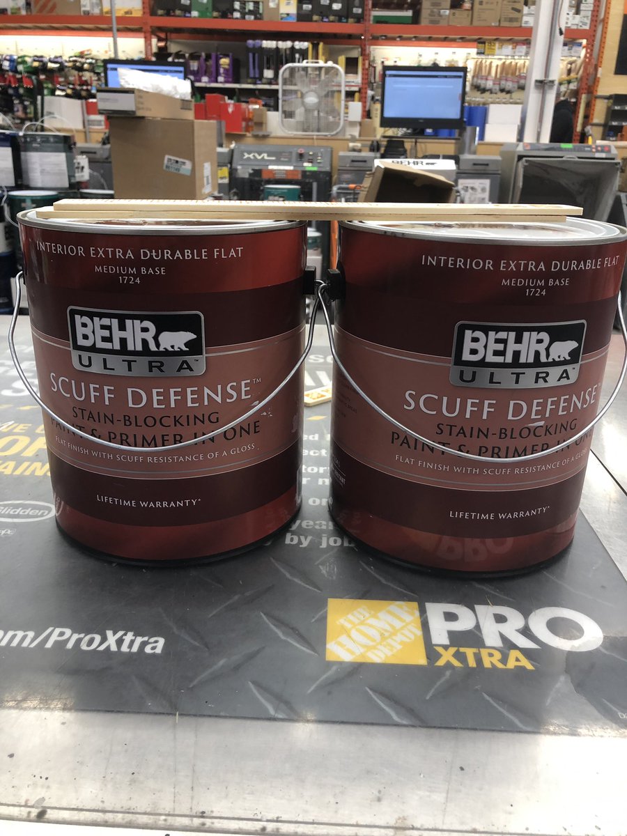 It’s Monday and #3828 has 2 gallons of the #New #Behr #ScuffDefense out already. 18 more to go! #RaceTo20Gallons! Who is going to be the first to sell 20 in one week?🤔