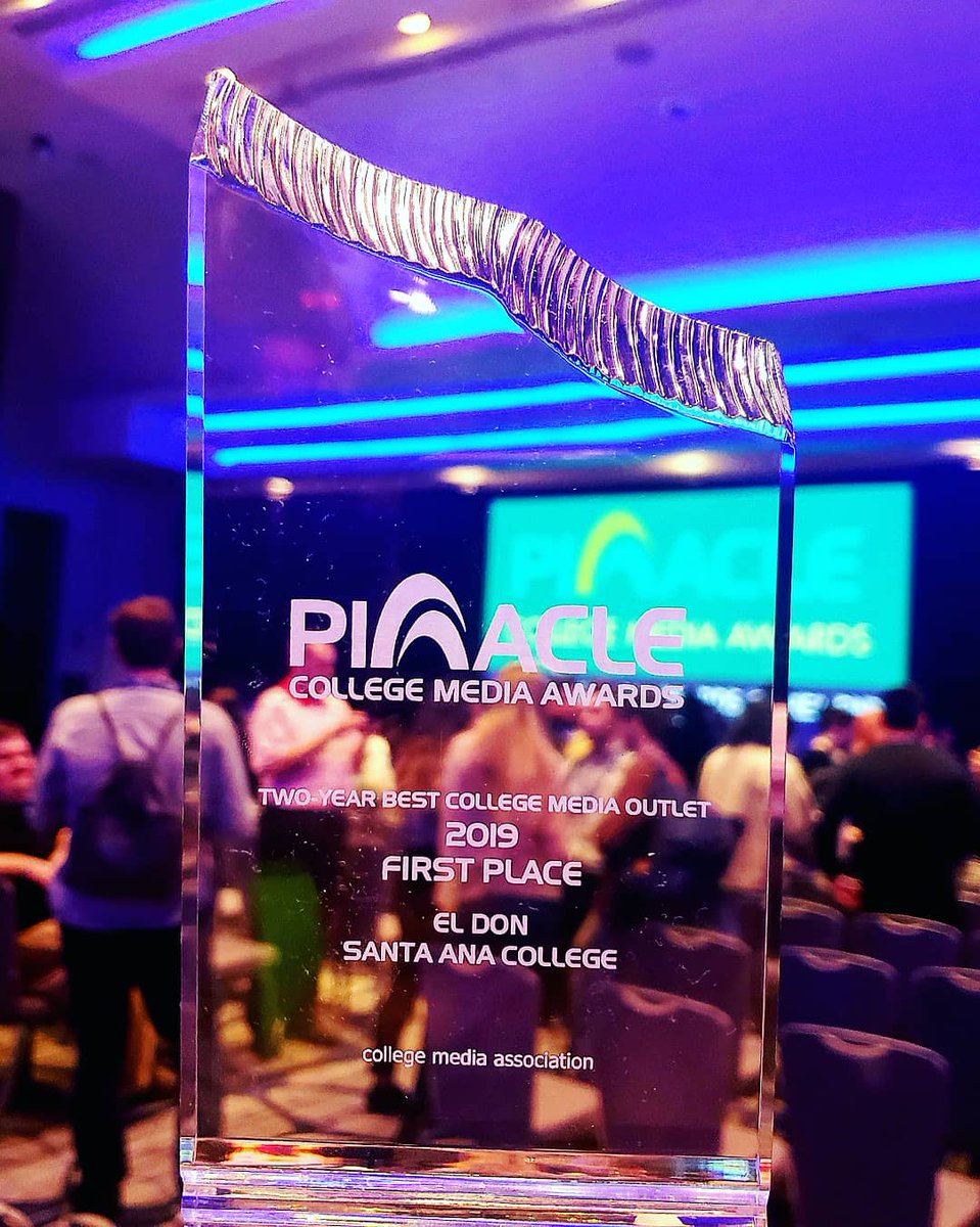 eldonnews's tweet photo. Proud to announce that el Don was recognized with its 26th Newspaper Pacemaker Award, Newspaper ACP Best of Show and 1st Place Pinnacle Award for Two-Year Best College Media Outlet this weekend at #collegemedia19. 😊🙂🎉🎉🎊🎊 https://t.co/HU5WHC3km6