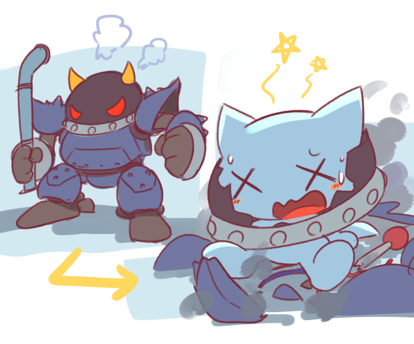 巨漢キャラだと思ってたら小さい子が中に入り込んでるロボットだったって展開かわいい ぶろのイラスト