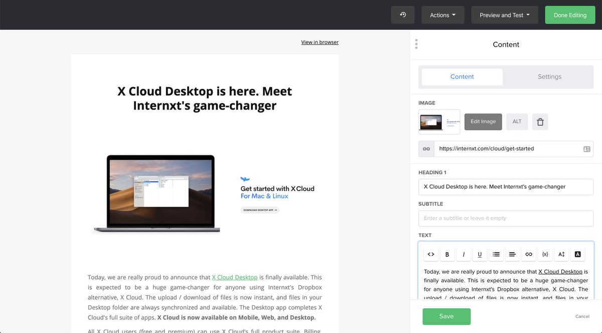 fvsegarra's tweet image. X Cloud Desktop is going to be a huge game-changer. Get ready, coming in a few days #Internxt Huge growth forecasts