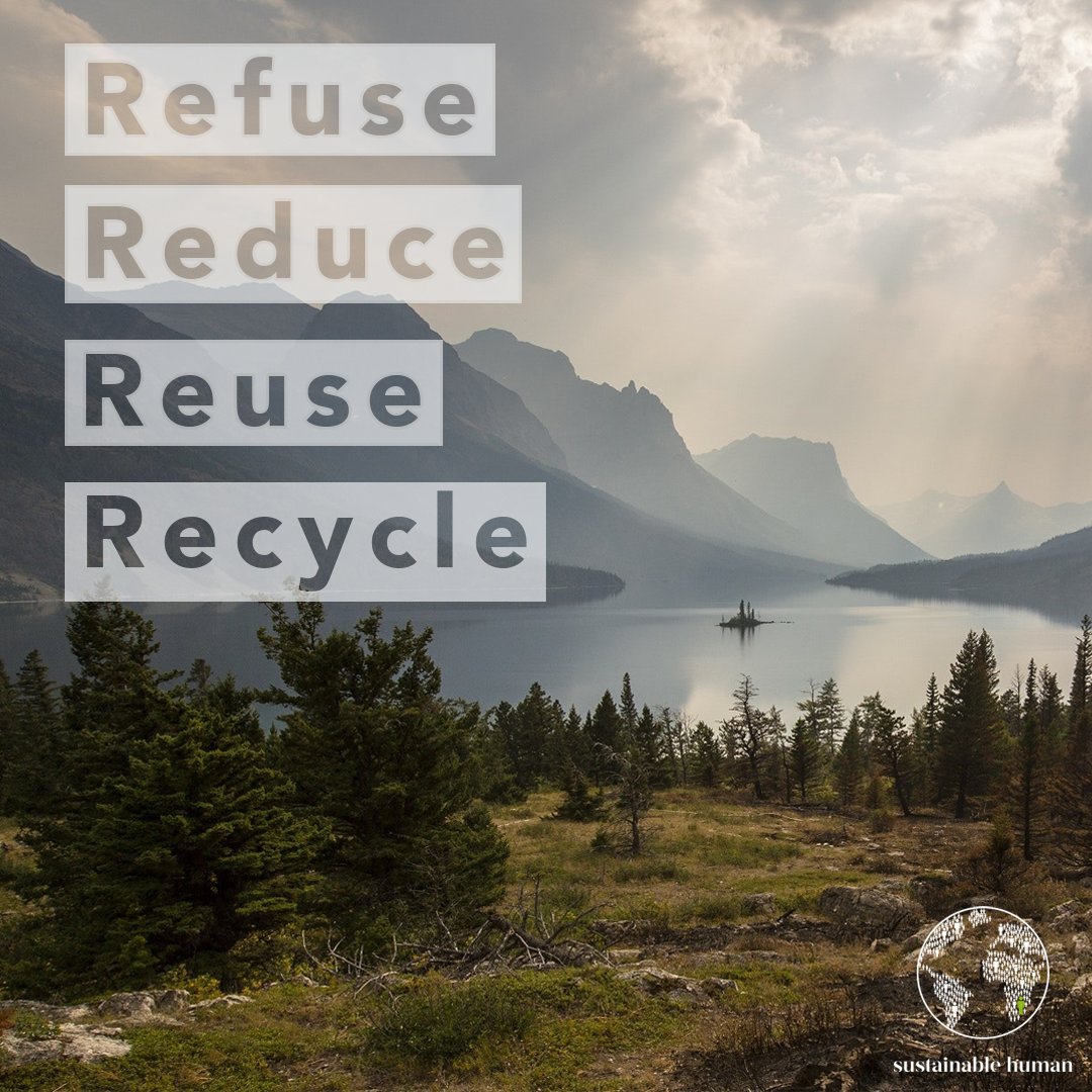 As it says in the photo, refuse, reduce, reuse, recycle.

Simple ways to make a big difference!

#plasticfree #zerowaste #bansingleuseplastic #sustainablehuman #sustainableproducts #savetheplanet #sustainable #sustainabletips #eco #ecofriendly #sustainableinfluencers