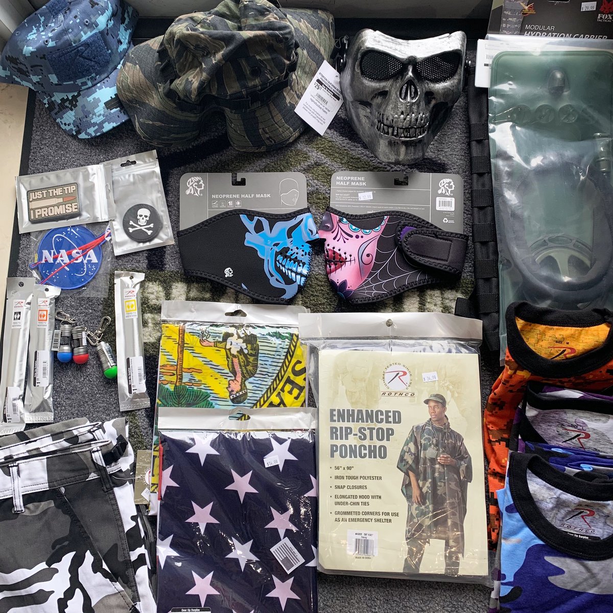 #EDCOrlando is this weekend! Come #GearUpatGearUp to complete your outfits. From neoprene masks, to #hydrationbladders, to camo tees & much more!! Come by the store or oder online today! #EDC #Orlando #edcoutfit #edcgear #Rave #Dance #HydrationPack  
GearUpFL.com