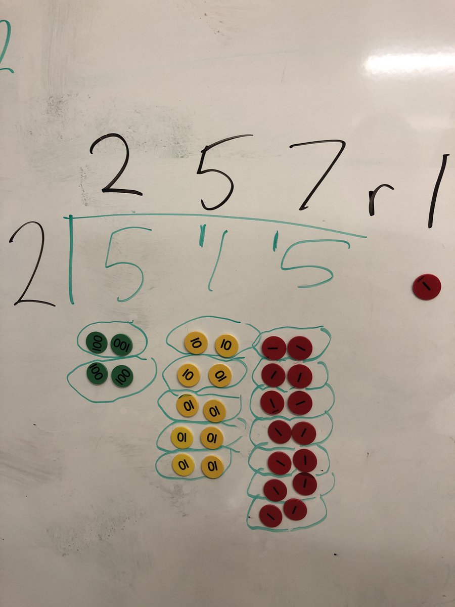 mathsmastery1's tweet image. Teaching practical shorthand division in Year 5 today. Children all had a go themselves before moving to pictorial.