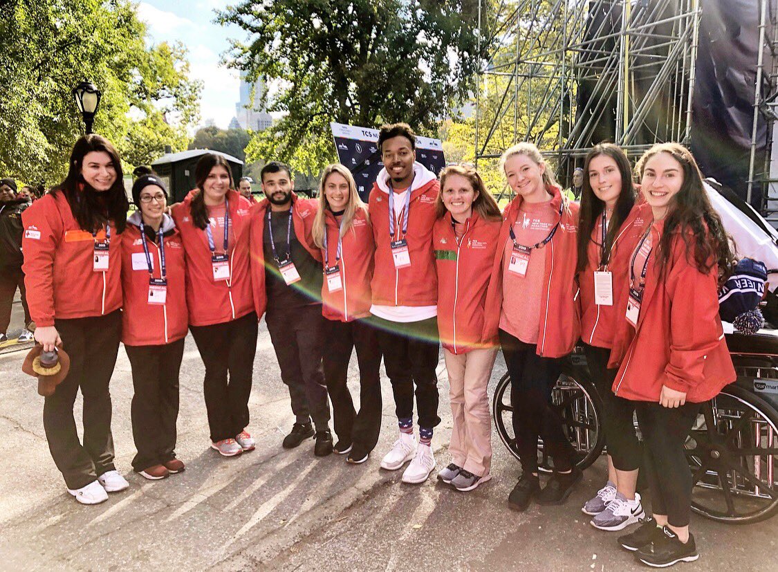 NyitShp's tweet photo. #NYIT DPT students volunteering at this years #NYCMarathon https://t.co/A63KF353iY