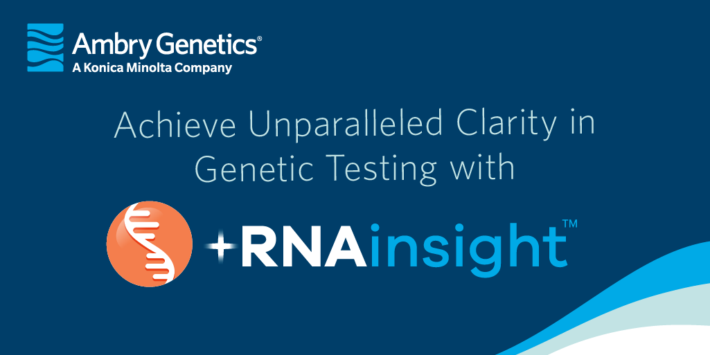 AmbryGenetics's tweet photo. Adding +RNAinsight to your genetic testing order is easy. No increase in TAT. Unparalleled clarity. Add it to your order today: https://t.co/mMDsg3egWF

#RNAgenetictesting #BeyondDNA #WhyRNA https://t.co/4YEBDhTjly