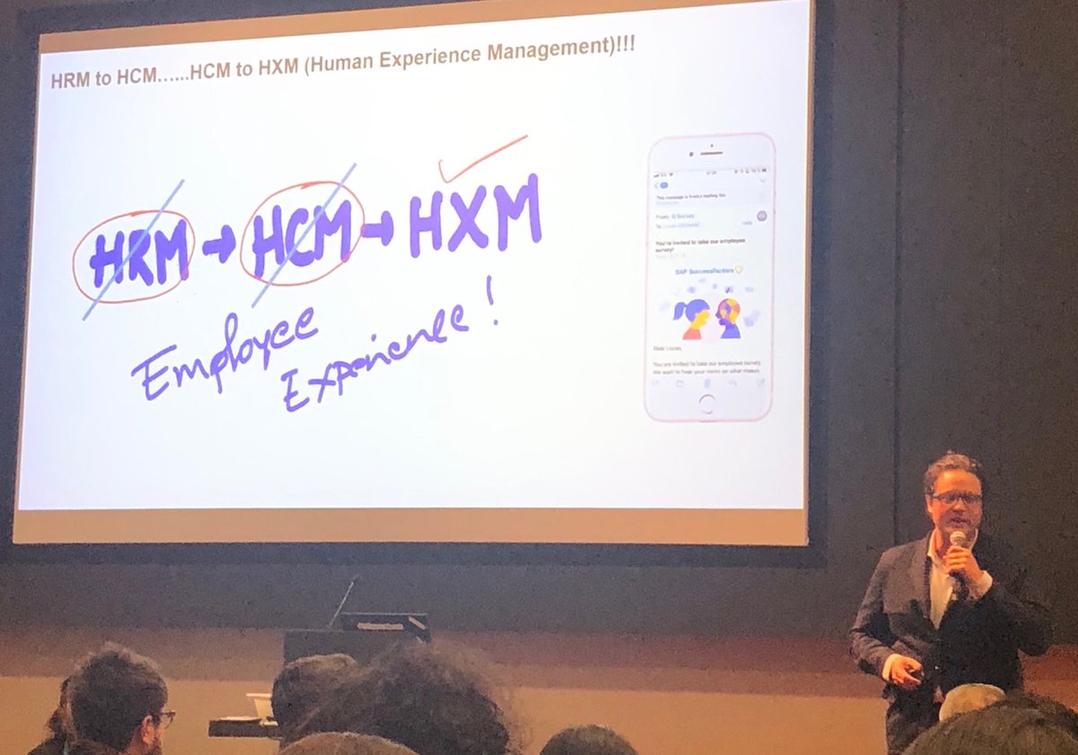 Bravo Romain! Great Explanation of HXM! Employee experience matters ! @romainherbeau ⁦<a href="/SAPFrance/">SAP France</a>⁩ #sapfr 👌