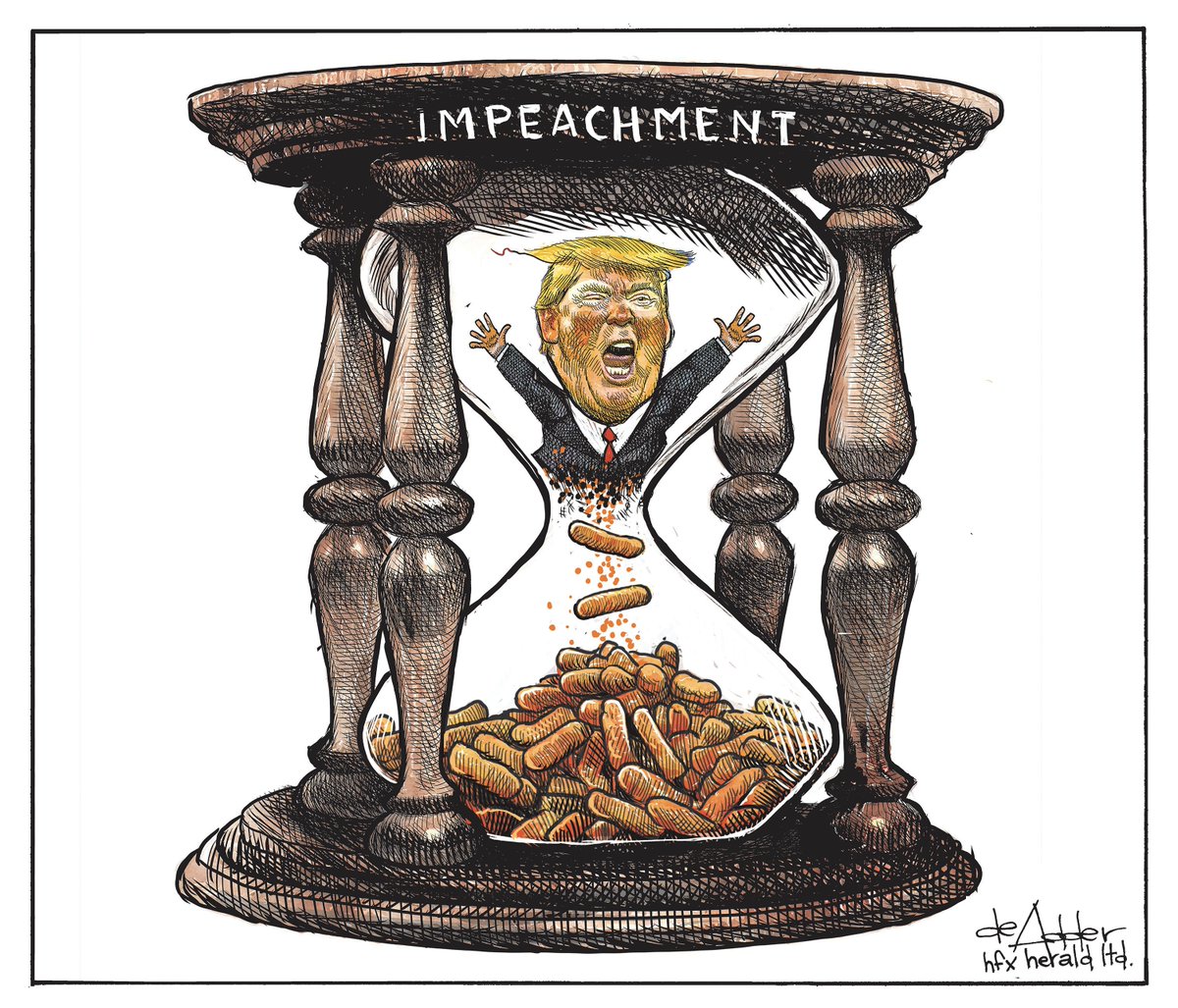 deAdder's tweet photo. Cartoon for @chronicleherald
 #Trump #TrumpBooedAtUFC244 #ImpeachTrump #Impeachment #CHEETOS #extrahashtag https://t.co/0b8W6ITodI