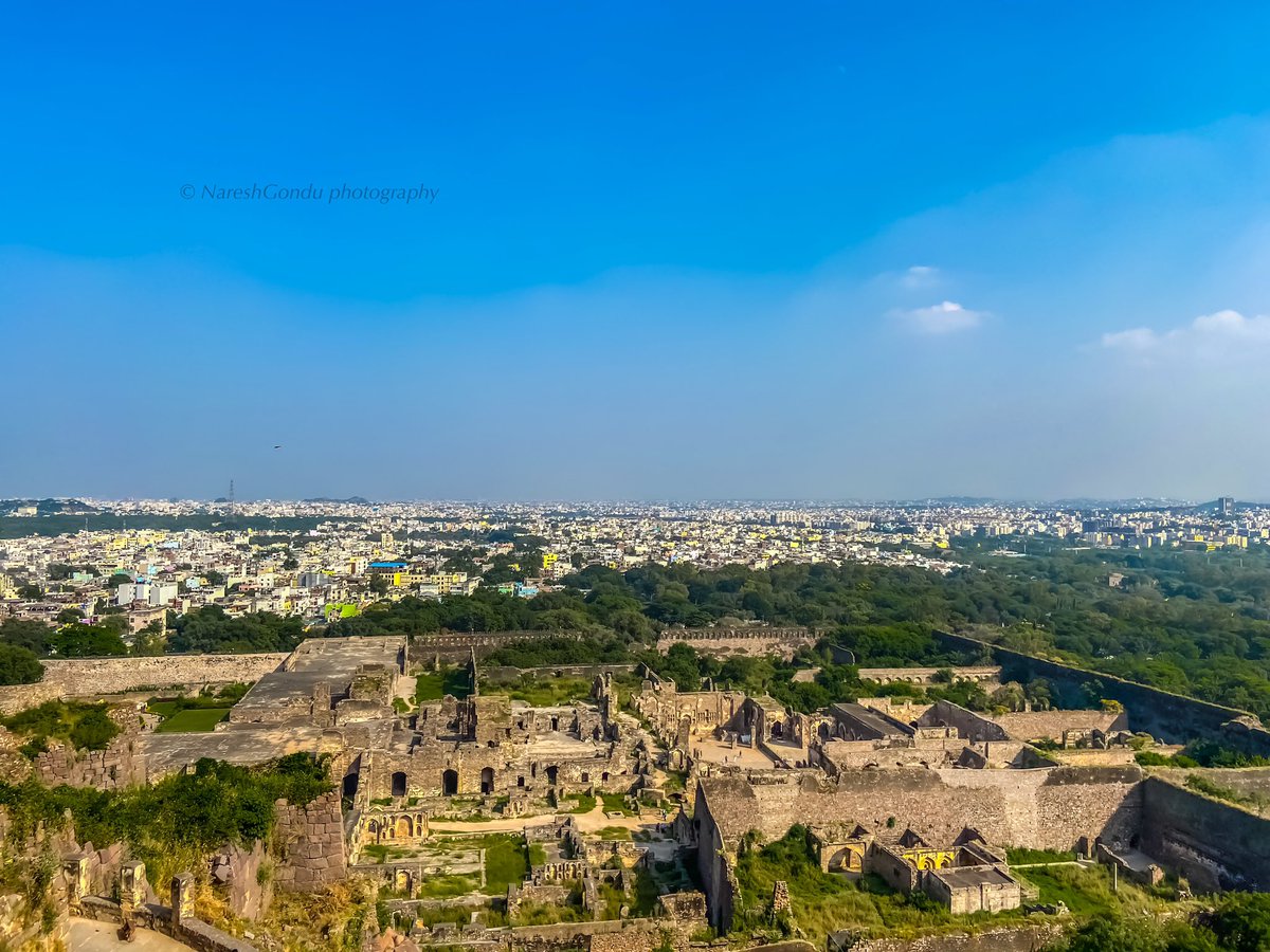 View from the top of #GolcondaFort in #Hyderabad @HiHyderabad