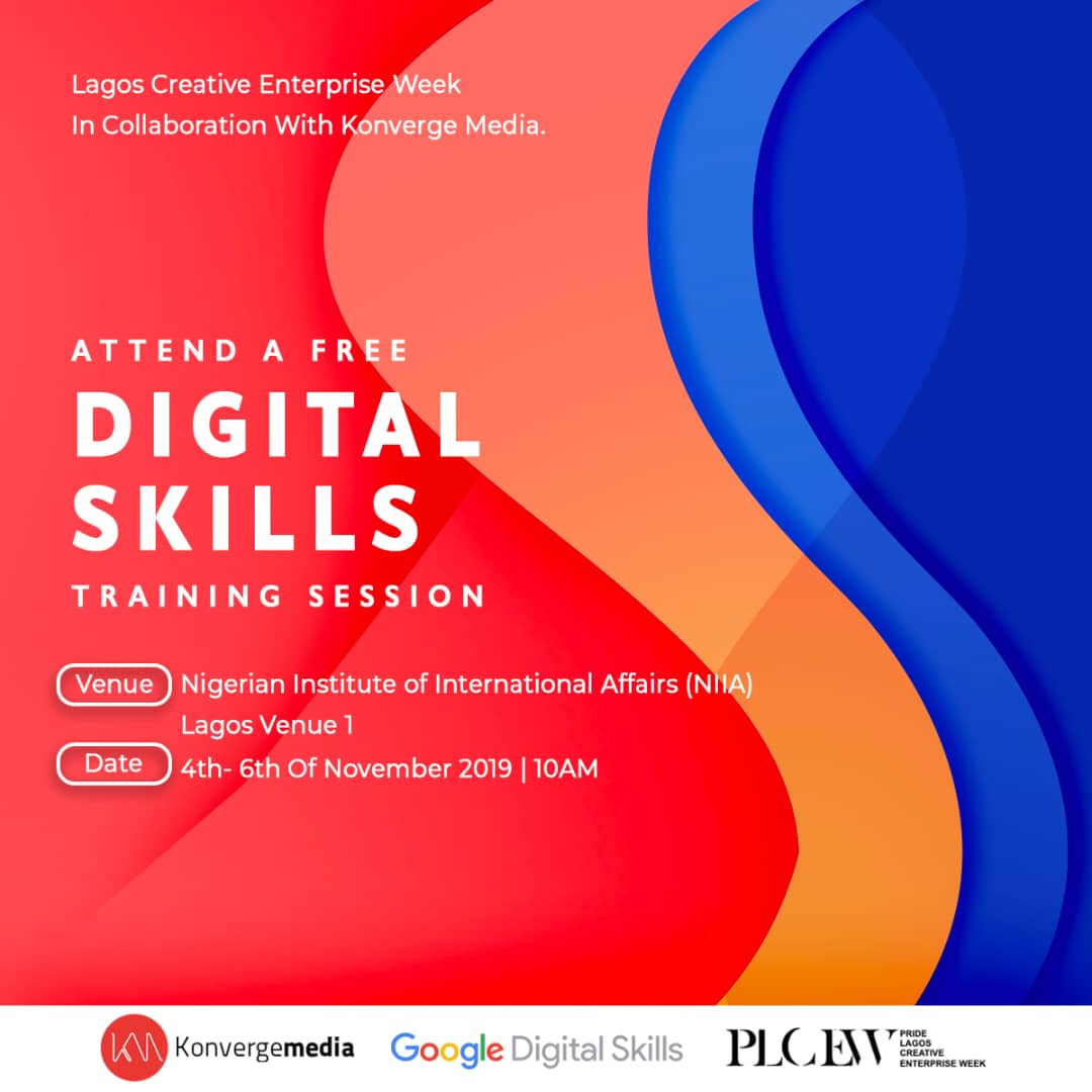 sommbonu's tweet photo. A glimpse of what to expect from this year’s #LagosCreativeEnterpriseWeek.

The first 150 attendees get access to free WiFi courtesy of #MoreBlaze by @9Mobileng for the remaining 2 days of the digital skills masterclass courtesy of @DigitalSkillsAF

#PLCEWeek
#MakingCreativityPay https://t.co/j8Z62grdKs