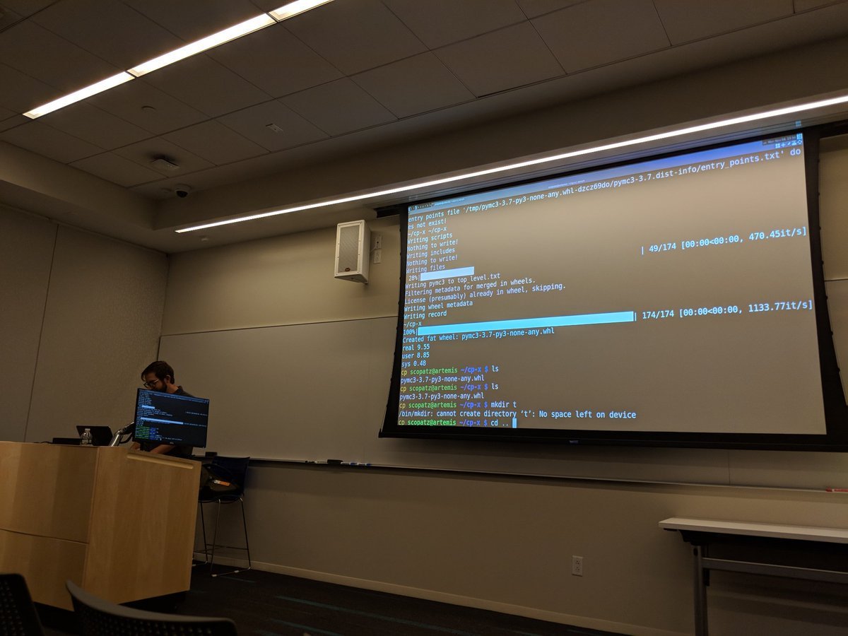 Here at #pydatanyc @scopatz provides a delightful example of the live demo curse