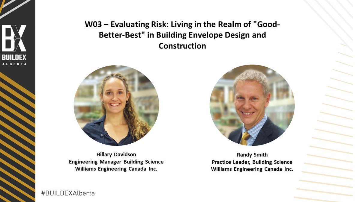 WilliamsEngCA's tweet image. Join our very own Building Science experts Hillary Davidson &amp;amp; Randy Smith at #BUILDEXAlberta from November 6th - 7th! Read more: bit.ly/2r8r8E9 @BUILDEXshows
 #greatengineering #yyc #Calgary #buildingscience