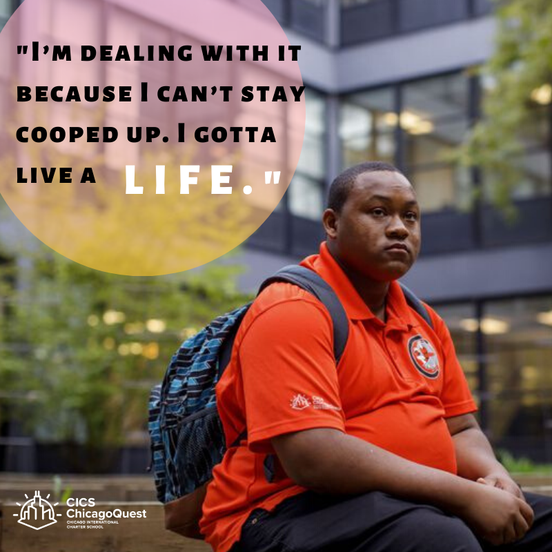 Our student Christopher has been featured in the Chicago Tribune (<a href="/chicagotribune/">Chicago Tribune</a>) in an article about how those exposed to violence can end up with chronic health problems. Chris says: "I’m dealing with it because I can’t stay cooped up. I gotta live a life," #CQ Link in bio.