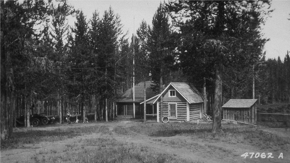 Caribou_Targhee's tweet photo. It's #ThrowbackThursday and for the next few months we are featuring some old sites on the #CTNF. Check out this historic photo of the #BigSprings Ranger Station built in 1908! https://t.co/IeH8W2UVAM