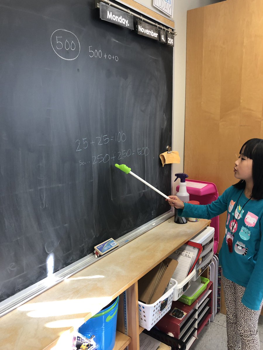 teach2reach_'s tweet photo. Today was “Make it Monday” for our class Number Talks! How can you make the number 481 or 500? #numbertalks @SMCDSB_SCH https://t.co/iGTZxNwzj1