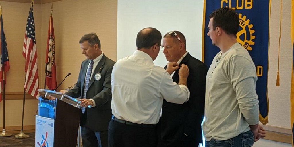 A bit late, but a hearty welcome to our two newest #Rotary members, Jim Ohl &amp; Nathan Taylor. #growrotary #peopleofaction <a href="/rotary/">Rotary International</a>