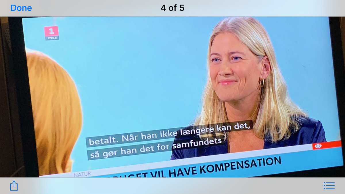 spisekammeret's tweet photo. Vores adm. direktør Anne Arhnung i TV Avisen her til aften for at tale om jordudtagning på finansloven. Det er er af midlerne i vejen mod vores vision om en klimaneutral fødevareproduktion i 2050 💚🌱 #dkpol #landbrug https://t.co/ghGJ77LoWc