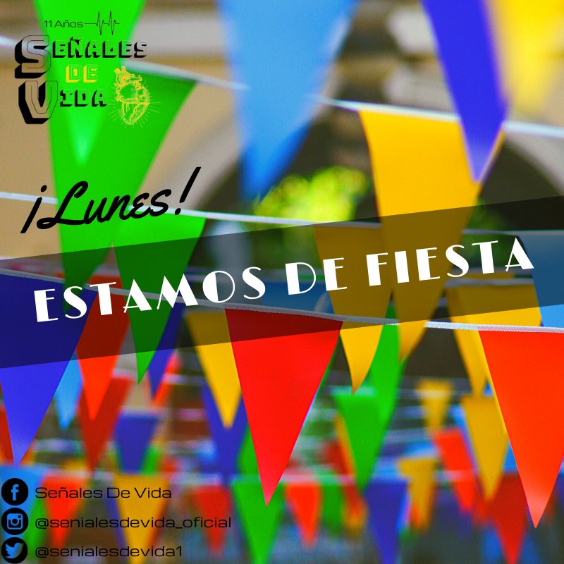 Senialesdevida1's tweet photo. 📣📻 ¡¡¡ARRANCAMOS LA SEMANA DE ANIVERSARIO!!! 📻📣

🎉🎈🎁 ¡¡¡ESTAMOS DE FIESTA!!! 🎉🎈🎁

😁👏🏼👏🏼 ¡¡¡Cumplimos 11 Años!!! 😁👏🏼👏🏼 https://t.co/fU8hT698NS