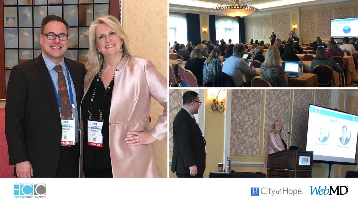 WebMD_Insights's tweet photo. What is the right media mix for today’s digital patient? To learn more, attend our presentation right now, “How Branding and Awareness Intersect with Direct Response During the Patient Journey to Drive ROI” with @cityofhope #hcmktg #healthsystems #HCIC19 https://t.co/19rWrqYK0P