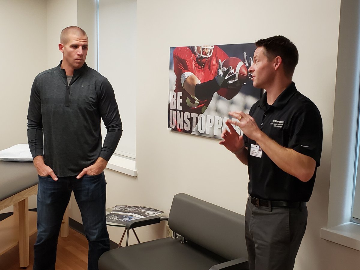 emplifybellin's tweet photo. Jordy in the house! Retired Packer, perennial fan favorite and comeback king Jordy Nelson stopped by to tour @BellinTitletown this morning before his appearance as the featured guest on tonight's @ITHGreenBay. Our own Dr. McKenzie will join Jordy on the show. Tune in at 5:30! https://t.co/TeP1xx3R1r