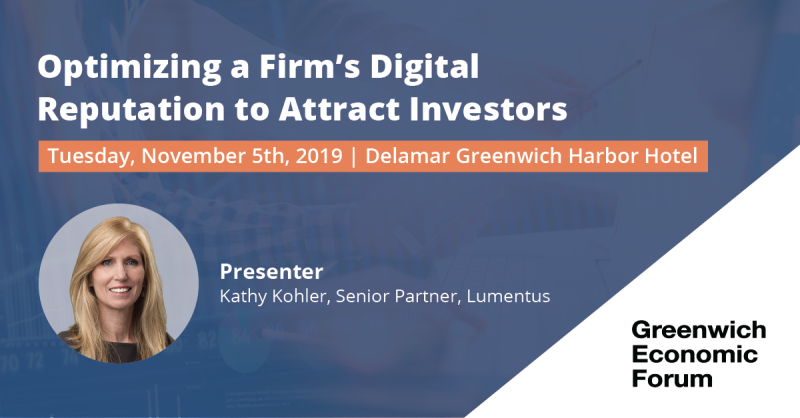 LumentusCom's tweet photo. We are a proud sponsor of this year's @thegeforum, a global #alternativeinvestment conference hosting leaders in #finance. Kathy Kohler will be there with 400+ leaders, sharing insights on optimizing your #digitalreputation. We look forward to connecting!
https://t.co/3TKbKfAWQ4 https://t.co/mMvAn0Evwk