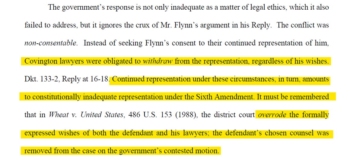 They weren't permitted to remain. I say allegedly, because it appears that the argument is being made that his former counsel misrepresented that General Flynn was aware.