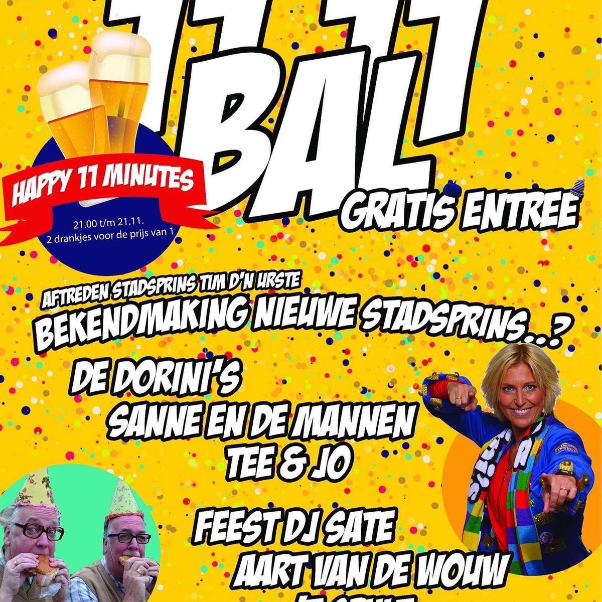 Zaterdag 9 november gaan we er maar liefst 3 keer tegen aan!! Hou mijn Facebook en YouTube in de gaten want voor het weekend gaat mijn nieuwe single en clip online 😁🤪🎤🎉👍...