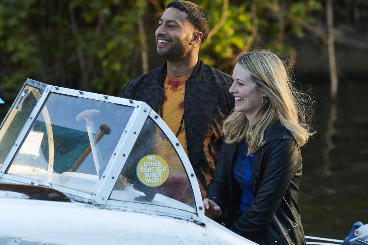 What are these two up to on #Zomboat!, tune in tonight 10pm on @itv2 for more #zombies, #slowchases and #narrowboat shenanigans... @itv2 <a href="/hulu/">Hulu</a> <a href="/Ryan_McKen/">Ryan McKen</a> <a href="/CaraTheobold/">Cara Theobold</a> #zombies #Birmingham #undead #canals #apocalypse