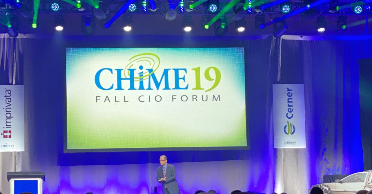 HCTecTN's tweet photo. As a sponsor of @CIOCHIME we look forward to the Fall Forum every year. Here's to the start of another gathering of great minds! #CHIME #CHiMEFallForum #chime19 https://t.co/0m5vogHkAn