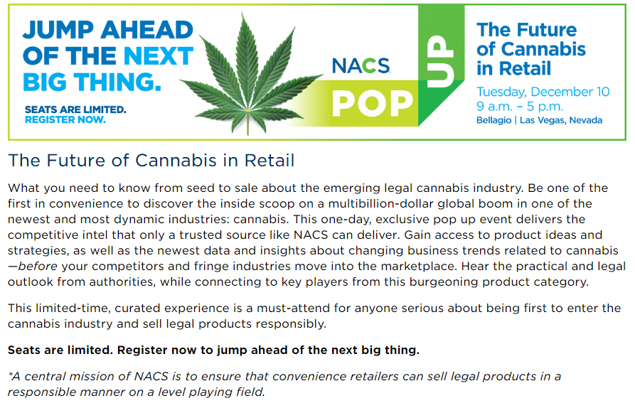 iSeeMelissaV's tweet photo. Super excited to be participating with some amazing speakers at the upcoming NACS Pop Up: The Future of Cannabis in Retail. More info on the event can be found here: https://t.co/baWNBXoSuJ https://t.co/RkTJE9psek