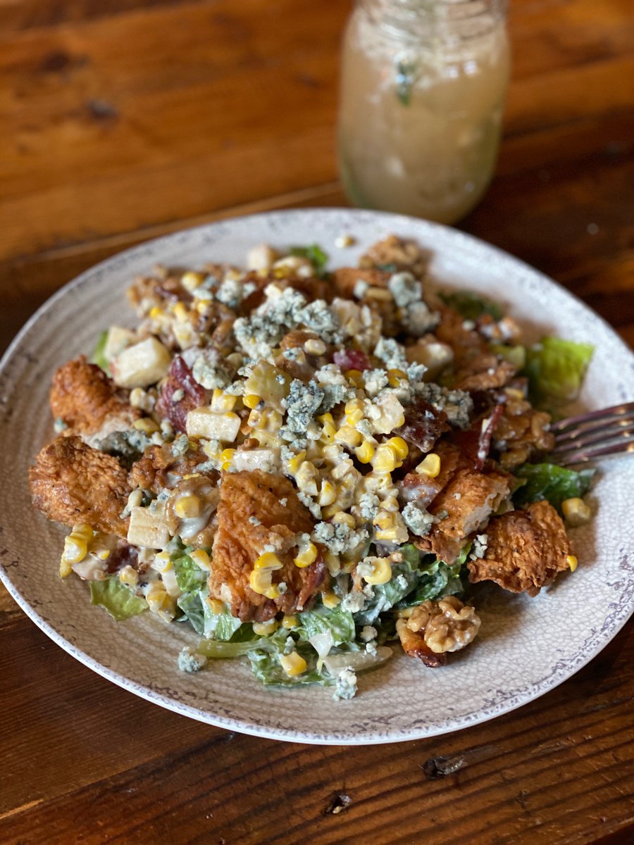 The Crispy Chicken Salad- When you're made from scratch with love you don't need a fancy name to know your worth. 
 ("Worth" is open to interpretation. This interpretation is $13.99)