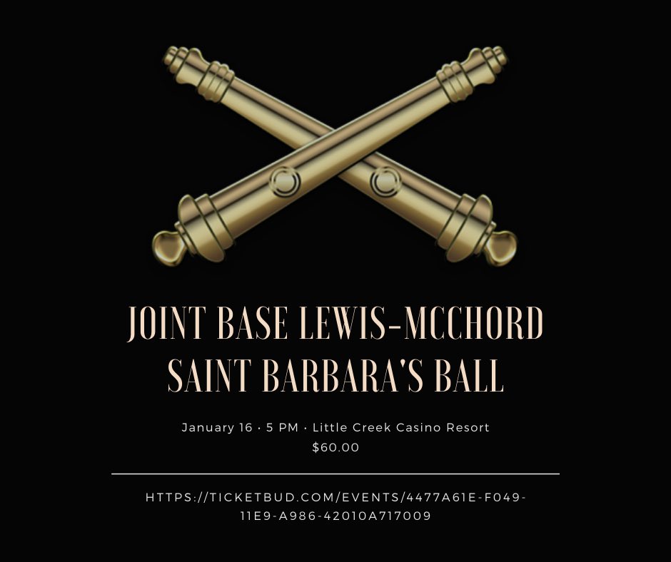 Come celebrate with 17th FA BDE as we recognize our service members who have impacted the FA community at the JBLM St. Barbara’s ball!

Tickets can be purchased at: ticketbud.com/events/4477a61…