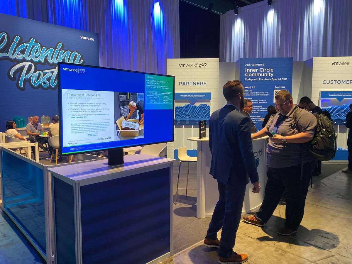 VMwareCAteam's tweet photo. Kicked off @VMworld Barcelona today! Be sure to stop by the Listening Post this week to engage with our team! #VMwareListens https://t.co/w7Nze86fvS