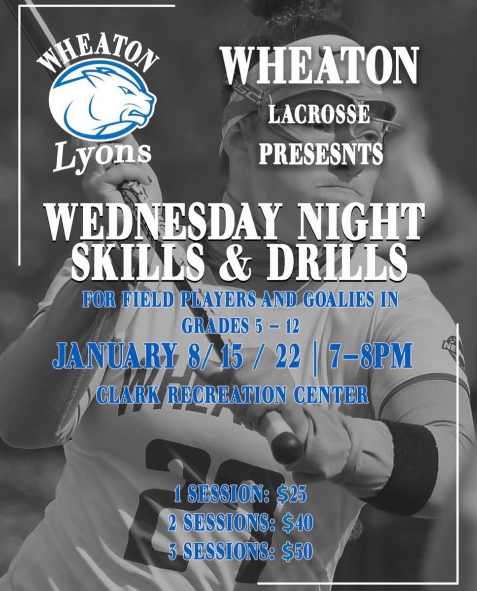 Check out the program for Girls lacrosse players at Wheaton. 3 training sessions. Designed to help you grow your individual game this off season cvent.com/m-events/Regis…