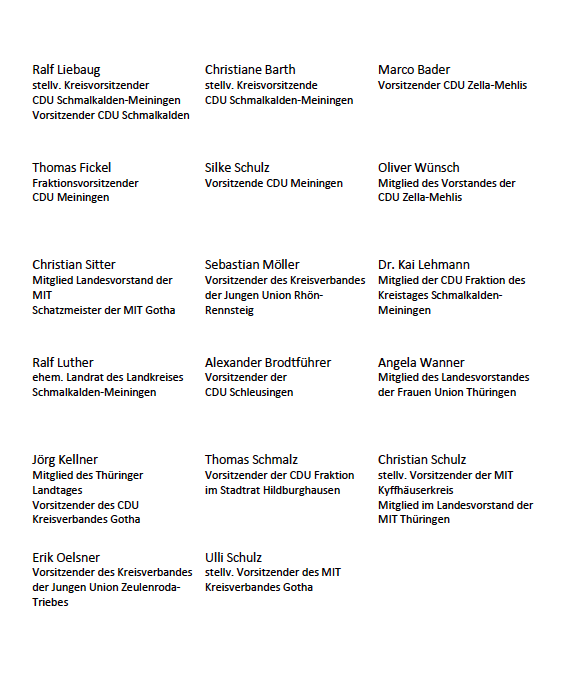 robinalexander_'s tweet photo. Hier das Papier, in dem konservative Christdemokraten aus Thüringen einen "Gesprächsprozess mit ALLEN im Landtag vertretenen Parteien" (Hervorhebung im Original) fordern. Gemeint ist: auch mit der @AfD.
@welt @MikeMohring  @cdu_thueringen https://t.co/7GPFWtamSe