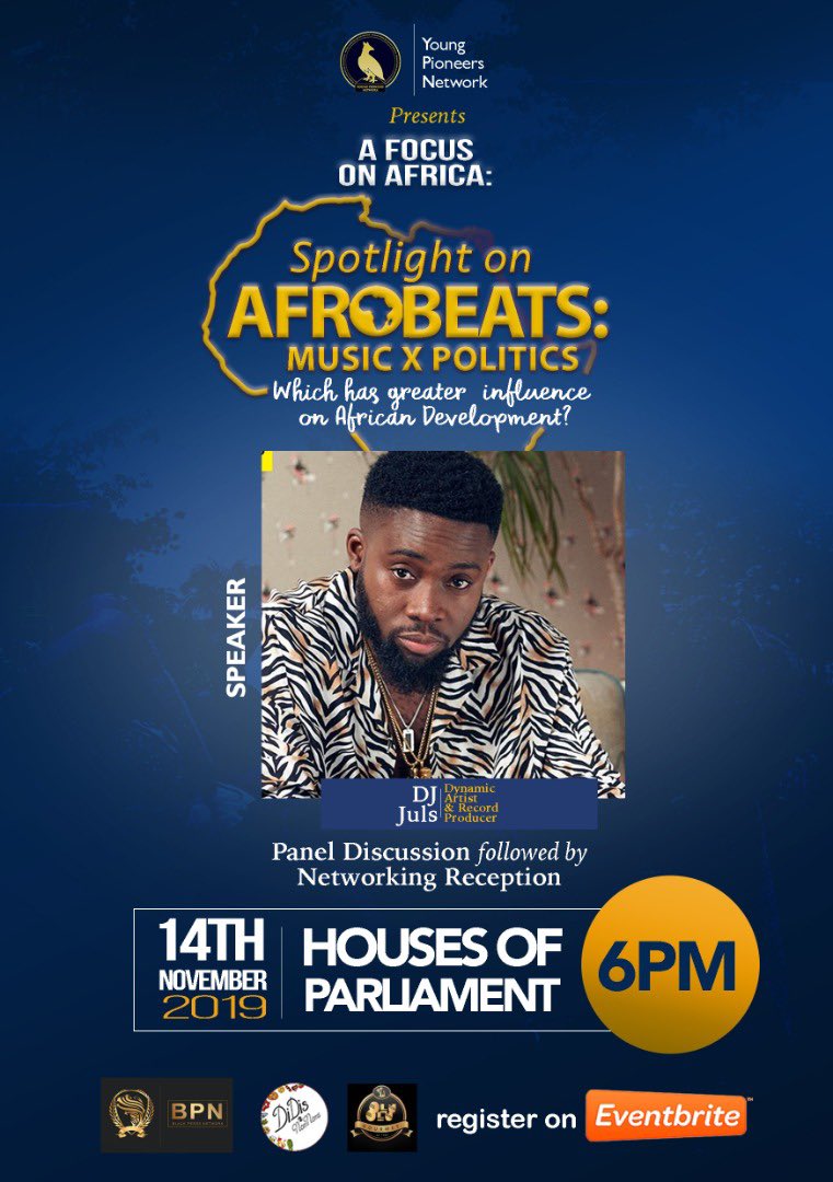 YpnNetwork's tweet image. Excited to announce our first distinguished speaker for our upcoming #YPNFocusonAfrica - the multitalented Producer, DJ, Songwriter  @JulsOnIt