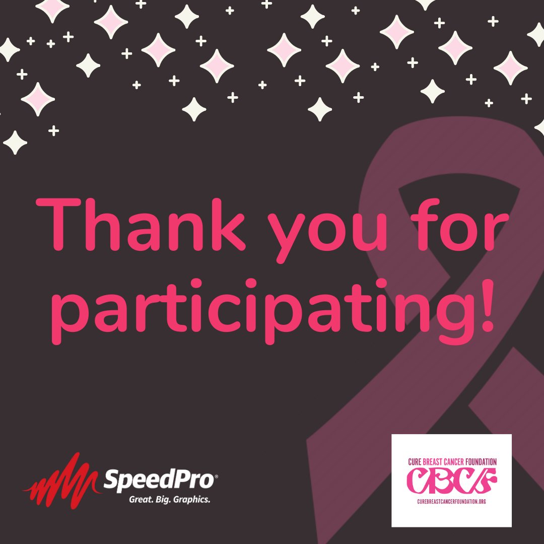 SpeedPro Imaging Services Group would like to thank everyone who participated in our Breast Cancer Awareness fundraiser with Clifton's Breast Cancer Foundation! Feel free to visit their website to continue to support this very important cause. buff.ly/2Ngu765