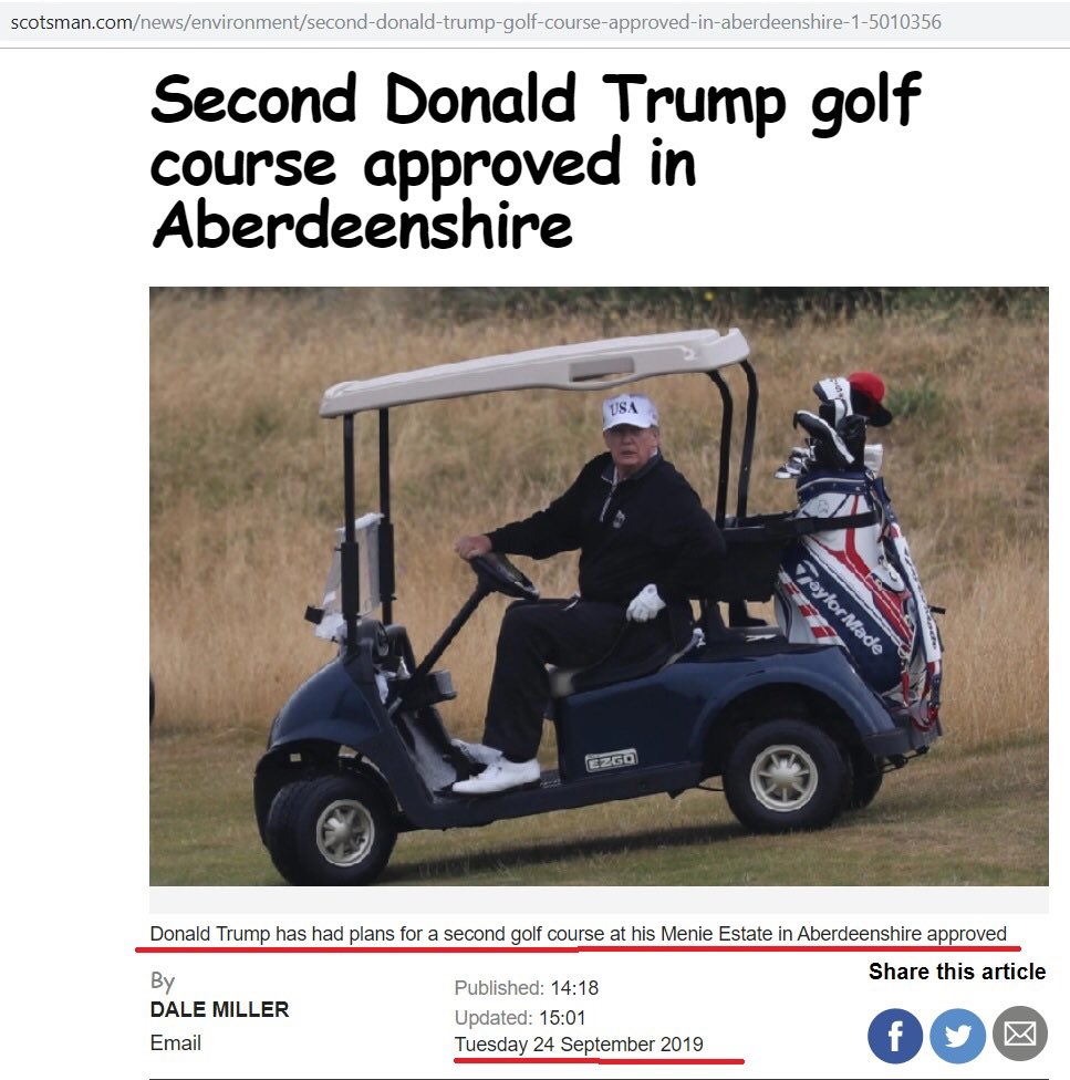 20/ WTF: This Scotland development is a NEW large housing development deal of 550 homes that was just approved by the Scottish government after being locally rejected. “Does Trump ask Congress for permission? Of course not. He does it first and ignores the Constitution.”-TG