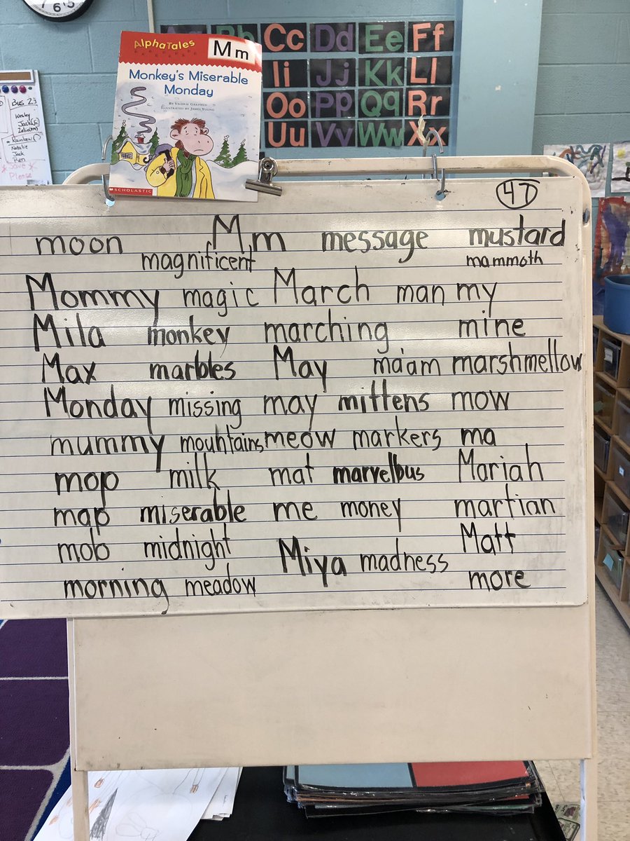 JB_Kindie's tweet photo. We came up with a long list of words beginning with the letter m. https://t.co/OWXsKvER2W