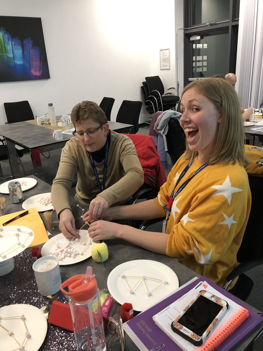 easternmaths's tweet image. Another fab 45 minute CPD session, involving marshmallows this time! #spatialreasoning