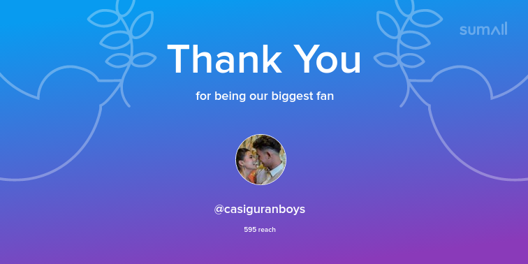 itzme_978's tweet photo. Our biggest fans this week: casiguranboys. Thank you! via https://t.co/lhAw3Hrtxd https://t.co/j9lxpl32Lj