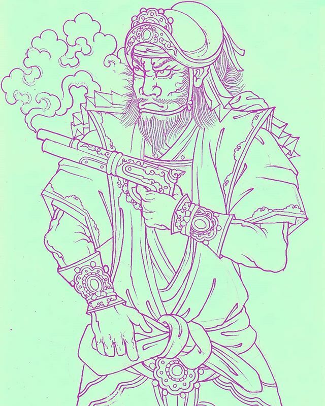 Day 35 // @alta.riff // 👀 Japanese Demon Gunslinger
.
.
#japanese #japanesewoodblock #japaneseprint #modernukiyoe #ukiyoe #edoperiod #drawing #art #artist #artwork #samurai #samuraiarmor #ronin #artofinstagram #artistofinstagram #artistofinsta #inkto… ift.tt/33jFxLW